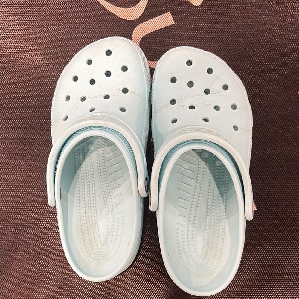 CROCS Blue Mules with Ventilation and Heel Strap